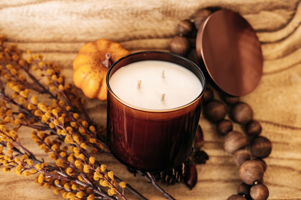 16oz Glass Amber PUMPKIN